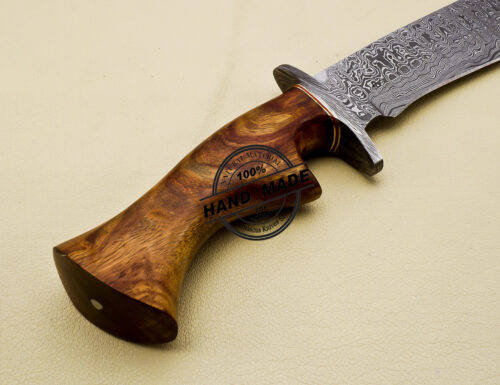 Damascus Bowie Knife Custom Handmade Damascus Steel Hunting Knife 3158 - Image 7