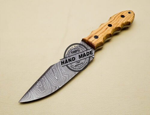 Damascus Skinner Knife Custom Handmade Damascus Steel Camping Knife 3159 - Image 3