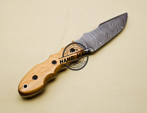 Damascus Skinner Knife Custom Handmade Damascus Steel Camping Knife 3159 - Image 5