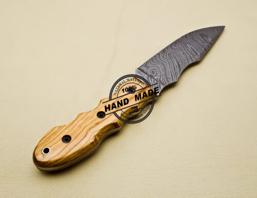 Damascus Skinner Knife Custom Handmade Damascus Steel Camping Knife 3159 - Image 6