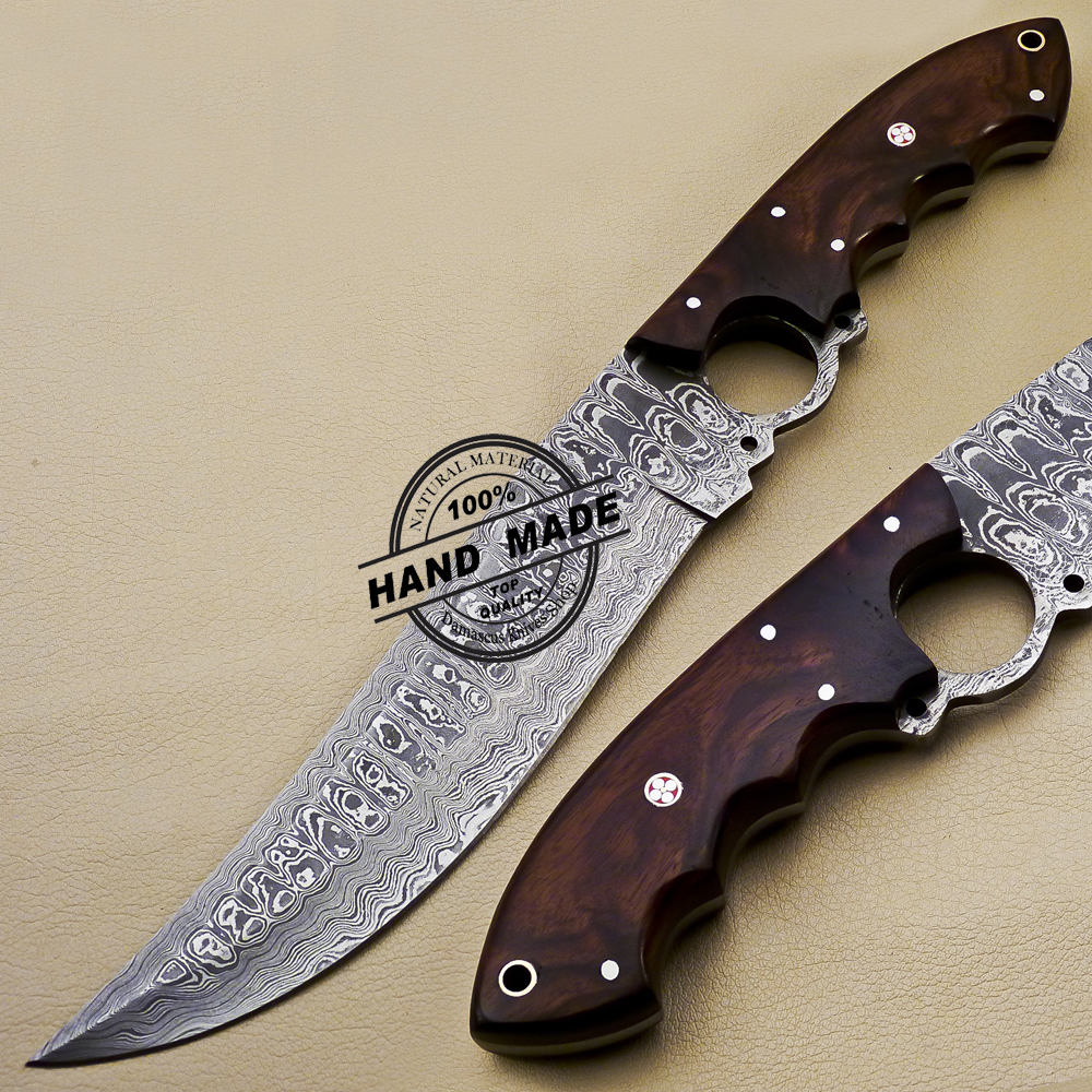 Finger Damascus Bowie