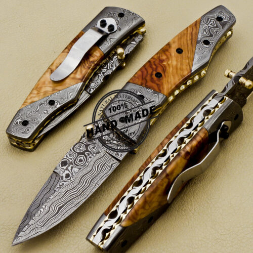 Damascus Pocket Knife