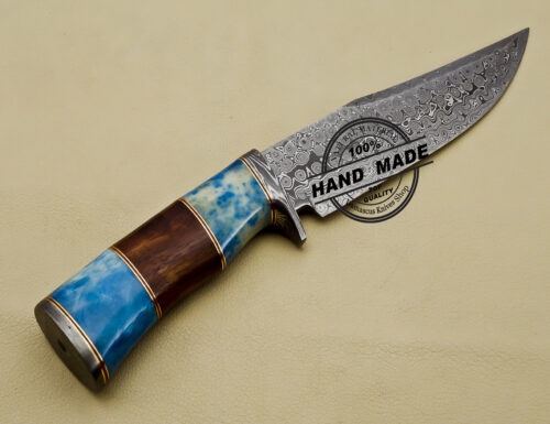 Professional Damascus Skinner Knife Fixed Blade Handmade Damascus Steel Knife 3160 - Image 4