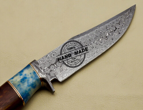 Professional Damascus Skinner Knife Fixed Blade Handmade Damascus Steel Knife 3160 - Image 5
