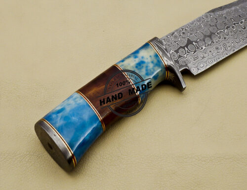 Professional Damascus Skinner Knife Fixed Blade Handmade Damascus Steel Knife 3160 - Image 6