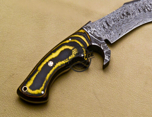 Damascus Bowie Knife Custom Handmade Damascus Steel Hunting Knife 3184 - Image 5