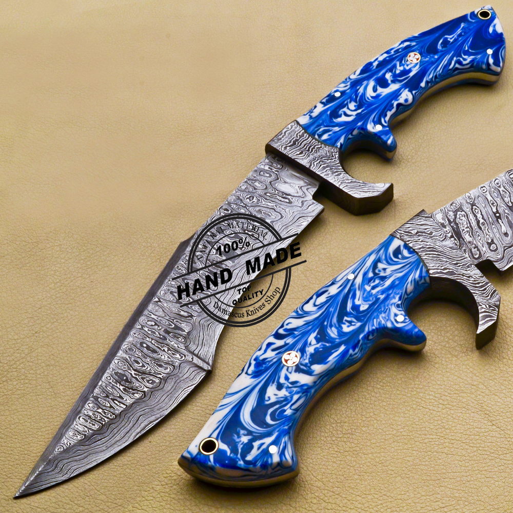 Damascus Bowie Knife