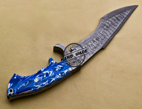 Damascus Bowie Knife Custom Handmade Damascus Steel Hunting Knife 3184 - Image 7