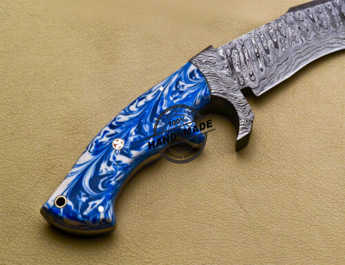 Damascus Bowie Knife Custom Handmade Damascus Steel Hunting Knife 3184 - Image 8
