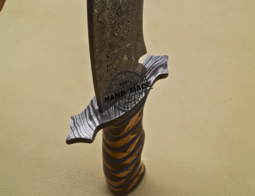 Damascus Bowie Knife Custom Handmade Damascus Steel Hunting Knife 3183 - Image 9