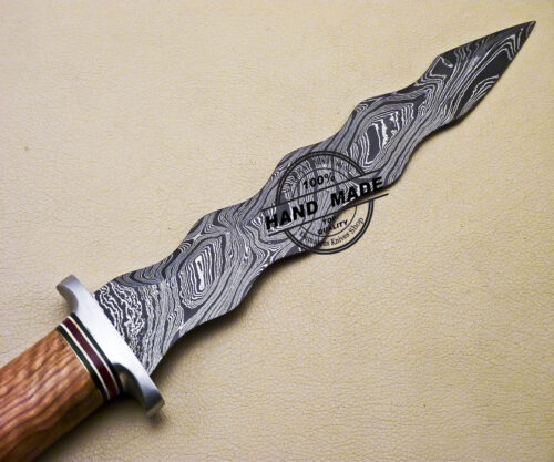 Damascus Dagger Knife Custom Handmade Damascus Steel Knife 3171 - Image 3