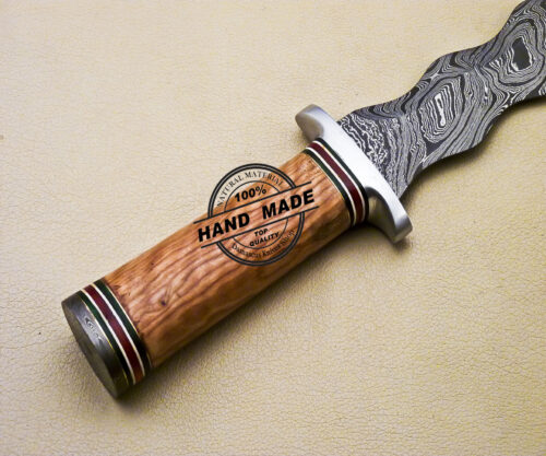Damascus Dagger Knife Custom Handmade Damascus Steel Knife 3171 - Image 4