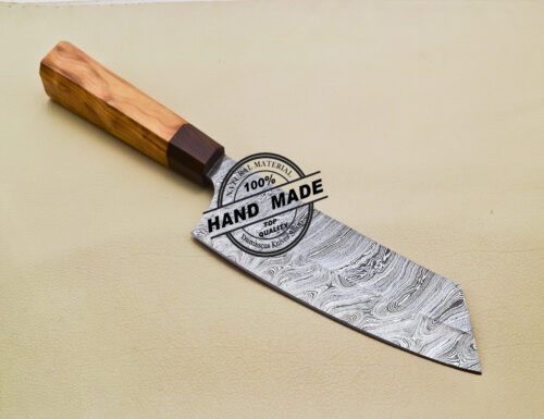 Damascus Kitchen Knife Fixed Blade Damascus Steel Chef Knife 3185 - Image 3