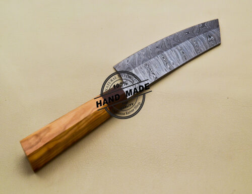 Damascus Kitchen Knife Fixed Blade Damascus Steel Chef Knife 3185 - Image 4