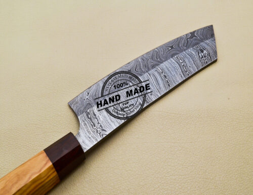 Damascus Kitchen Knife Fixed Blade Damascus Steel Chef Knife 3185 - Image 5