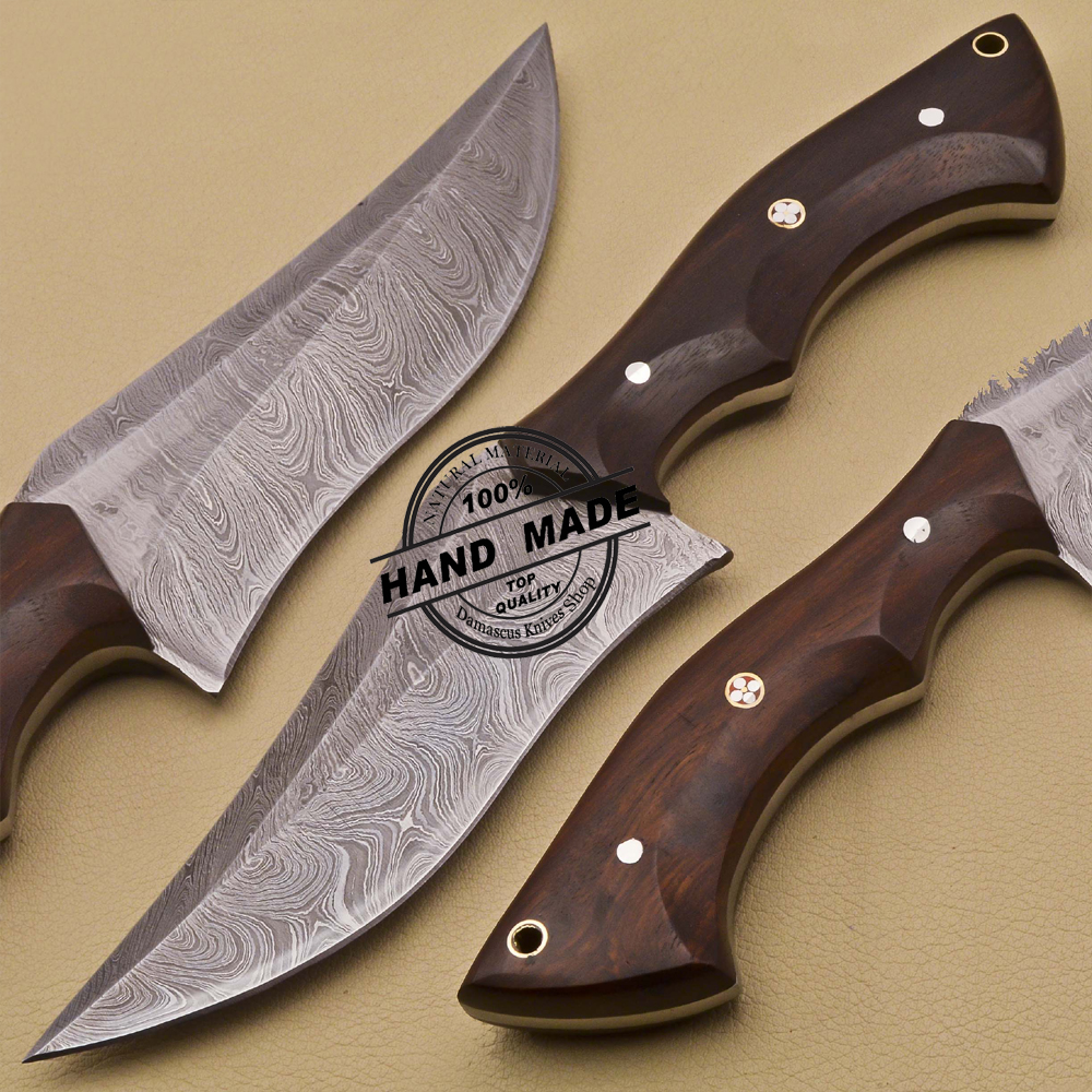 Damascus Skinning Knife Custom Handmade Damascus Steel Knif