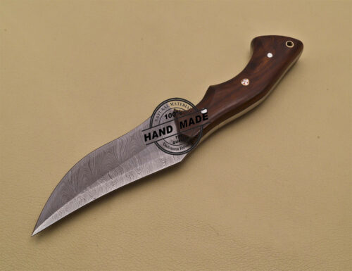 Damascus Skinning Knife Custom Handmade Damascus Steel Knife 3182 - Image 4