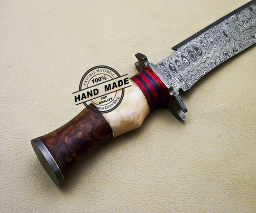 Fixed Blade Damascus Skinner Knife Custom Handmade Damascus Steel Knife 3175 - Image 5