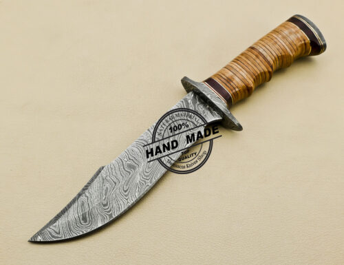 Fixed Blade Damascus Skinner Knife Custom Handmade Damascus Steel Knife 3169 - Image 3