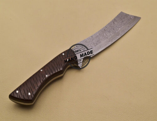 Damascus Butchers Knife Custom Handmade Damascus Steel Kitchen Knife 3180 - Image 3