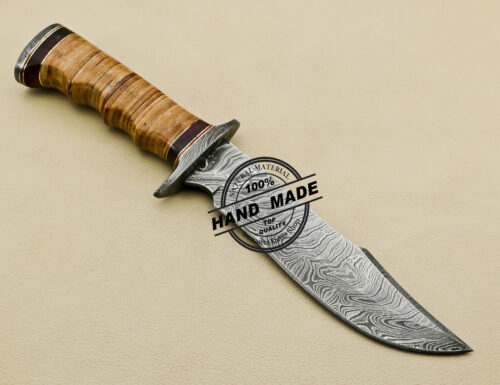 Fixed Blade Damascus Skinner Knife Custom Handmade Damascus Steel Knife 3169 - Image 4