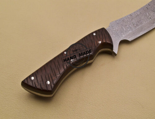 Damascus Butchers Knife Custom Handmade Damascus Steel Kitchen Knife 3180 - Image 4