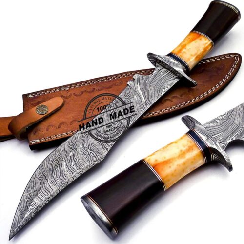 Damascus Bowie Knife 01