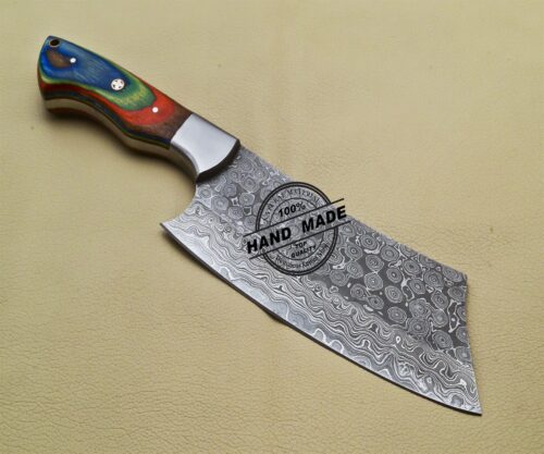 Serbian Damascus Knife Custom Handmade Damascus Steel Kitchen Knife 3192 - Image 3