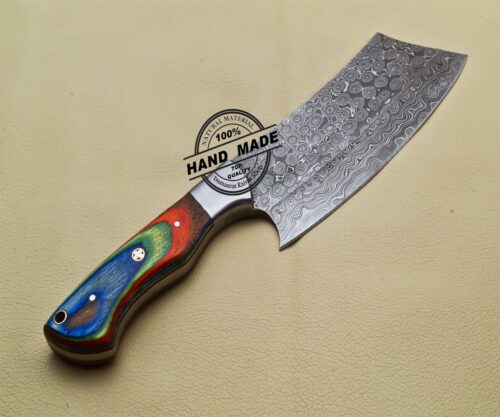 Serbian Damascus Knife Custom Handmade Damascus Steel Kitchen Knife 3192 - Image 4