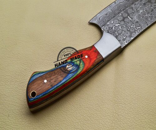 Serbian Damascus Knife Custom Handmade Damascus Steel Kitchen Knife 3192 - Image 5