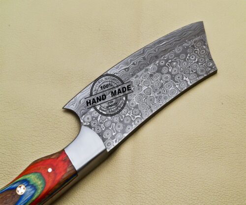 Serbian Damascus Knife Custom Handmade Damascus Steel Kitchen Knife 3192 - Image 6