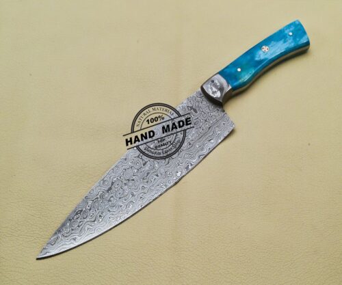 Damascus Kitchen Knife Hand forged Damascus Steel Chef Knife 3194 - Image 3