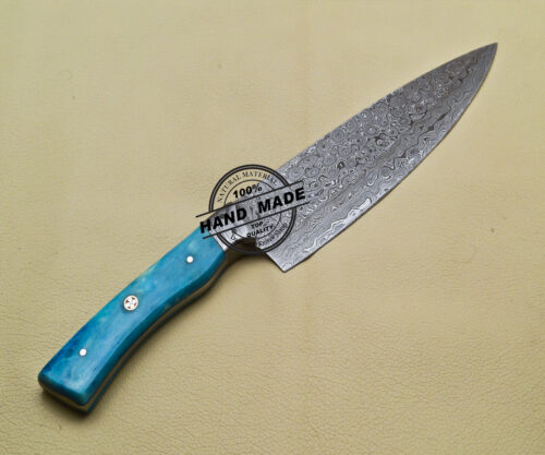 Damascus Kitchen Knife Hand forged Damascus Steel Chef Knife 3194 - Image 4