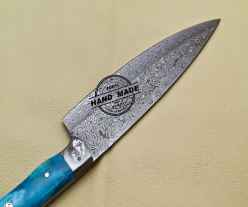Damascus Kitchen Knife Hand forged Damascus Steel Chef Knife 3194 - Image 5