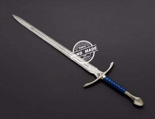 Damascus Glamdring Sword Custom Handmade Damascus Steel Sword 3803 - Image 2