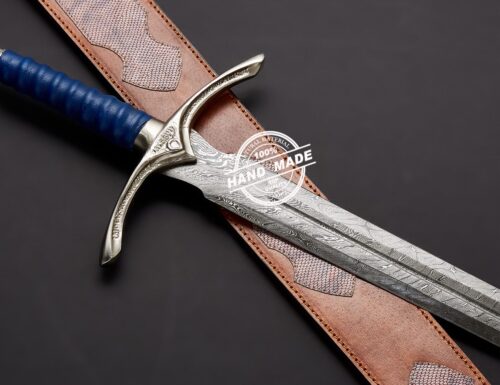 Damascus Glamdring Sword Custom Handmade Damascus Steel Sword 3803 - Image 3
