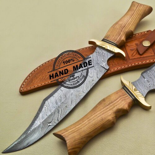 Damascus Bowie Knife