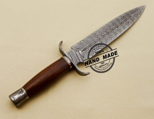 Damascus Dagger Knife Fixed Blade Handmade Damascus Steel Knife 3198 - Image 3