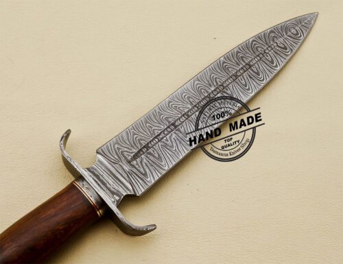 Damascus Dagger Knife Fixed Blade Handmade Damascus Steel Knife 3198 - Image 4