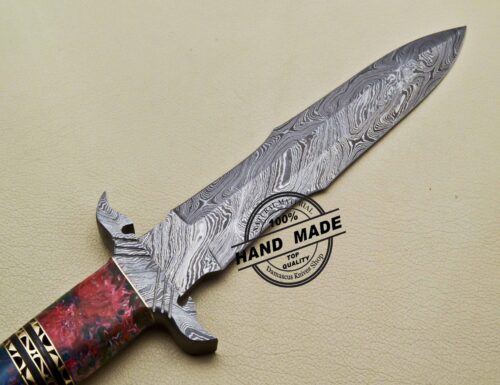 Antique Damascus Dagger Knife Custom Handmade Damascus Steel Knife 3205 - Image 5