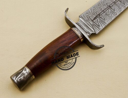 Damascus Dagger Knife Fixed Blade Handmade Damascus Steel Knife 3198 - Image 5