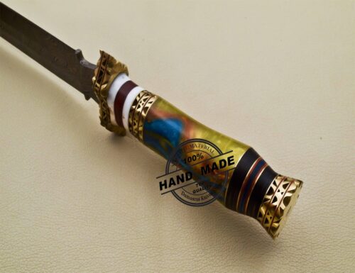 Damascus Dagger Knife Custom Handmade Damascus Steel Knife 3206 - Image 6