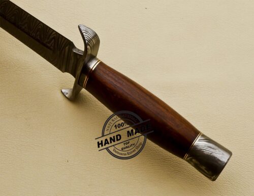 Damascus Dagger Knife Fixed Blade Handmade Damascus Steel Knife 3198 - Image 6