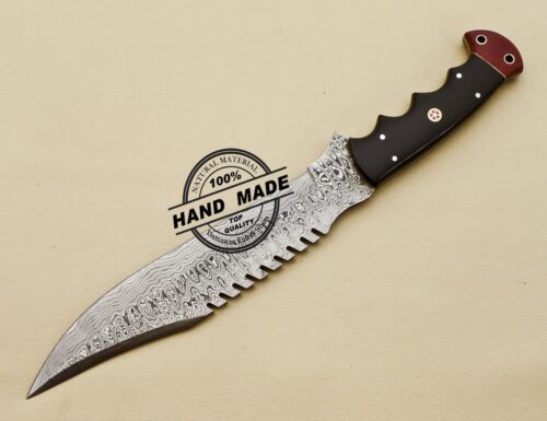 Damascus Hunting Knife Custom Handmade Damascus Steel Knife 3207 - Image 3