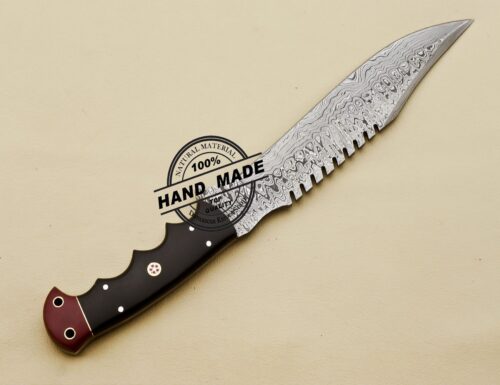 Damascus Hunting Knife Custom Handmade Damascus Steel Knife 3207 - Image 4