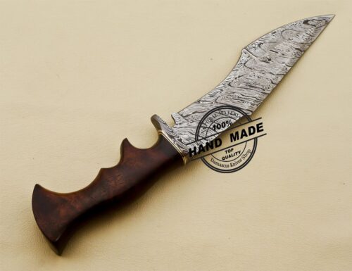 Damascus Camping Knife Custom Handmade Fixed Blade Knife 3199 - Image 4