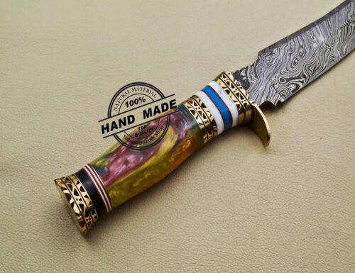Damascus Skinner Knife Custom Handmade Damascus Steel Fixed Blade Knife 3204 - Image 4