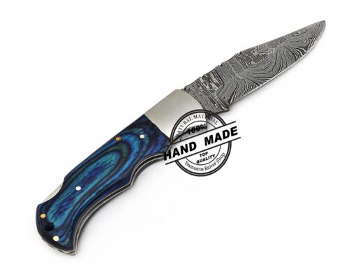 Personalized Gift Damascus Folding Knife Custom Handmade Damascus Steel Knife 3213 - Image 4