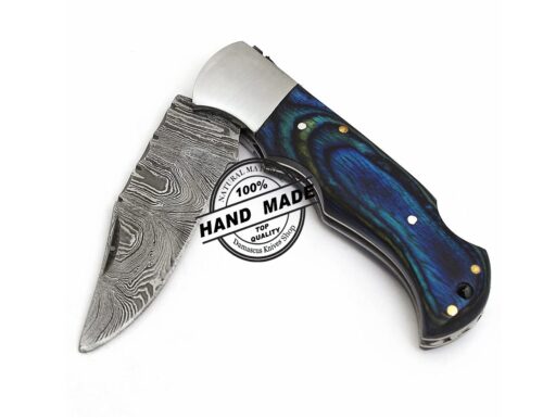 Personalized Gift Damascus Folding Knife Custom Handmade Damascus Steel Knife 3213 - Image 5