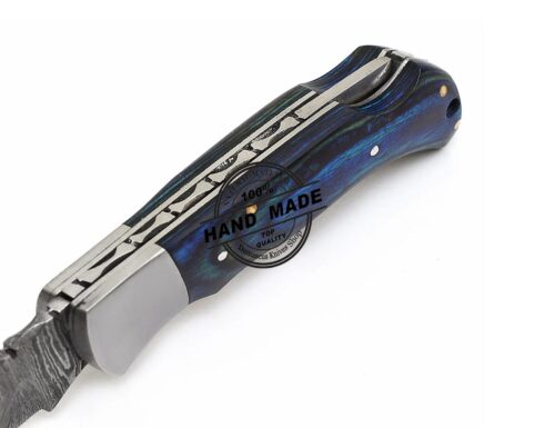 Personalized Gift Damascus Folding Knife Custom Handmade Damascus Steel Knife 3213 - Image 6